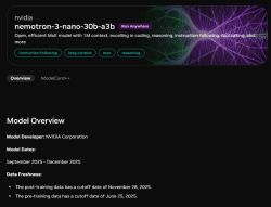 New AI model from Nvidia available for download - LLM Nemotron 3 Nano tests on laptop