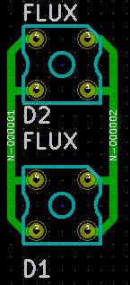 Program KiCad a diody flux.