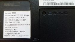 Laptop Lenovo B580 - Aktualizacja biosu przy nienaładowanej baterii