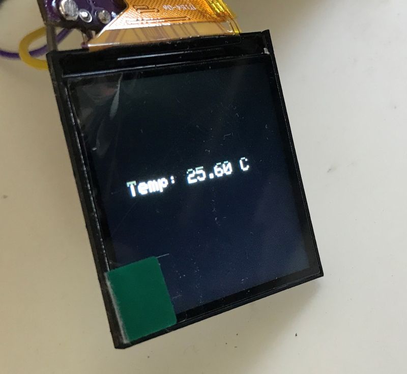 2.5 display showing temperature 25.6°C