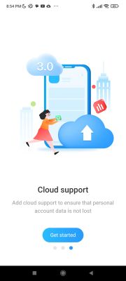 Cloud Support in the App App screen with cloud support option.