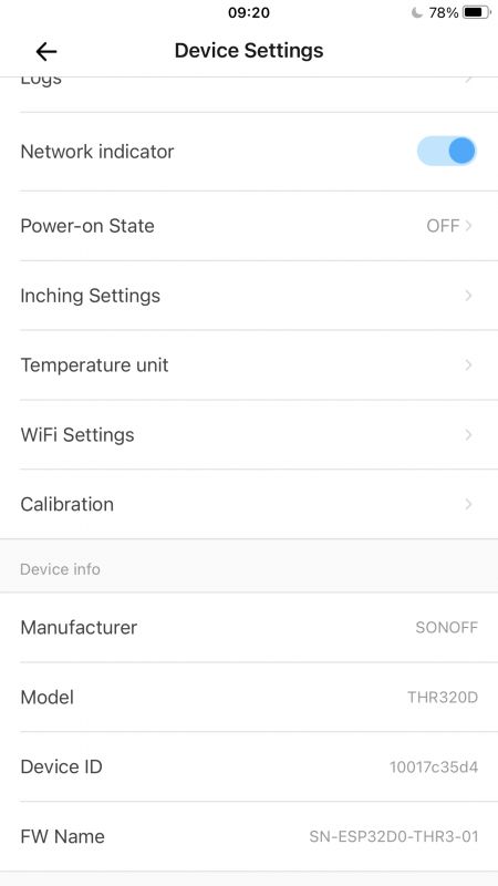 [ESP32] Termostat z wyświetlaczem i WiFi - Sonoff THR320D - aplikacja eWeLink