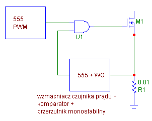 Prosty regulator PWM oparty na NE555