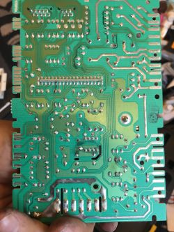 Pralka Candy C2 105-86 S - popalone elementy na PCB Pralka Candy C2 105-86 S - popalone elementy na PCB