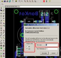 [eagle] pomniejszenie czcionki