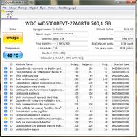 WDC WD5000BEVT-22A0RT0 - Pro¶ba o ocenę SMART WDC WD5000BEVT-22A0RT0 - Pro¶ba o ocenę SMART