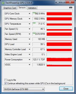 Zrzut ekranu programu GPU-Z pokazujący dane dotyczące karty graficznej NVIDIA GeForce GTX 660.