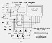 Poczwórny, miniaturowy analizator stanów logicznych