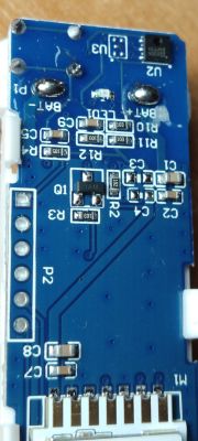 Close-up image of a circuit board with electronic components.