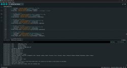 Screenshot of Arduino IDE showing C++ code and output data related to messages sent to the ESP32S3 module.