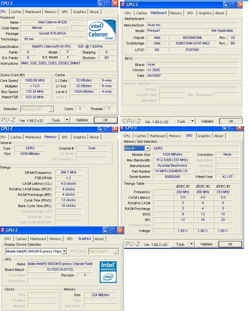 Acer 3680 замена процессора