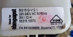 Etykieta silnika wentylatora BG1512V121 firmy ebmpapst