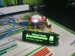 Radio built from PCB with Internet Radio display.