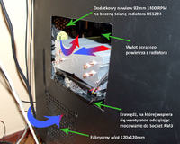 Zalman cnps20lq - Montaż na małej płycie z zasilaczem na górze