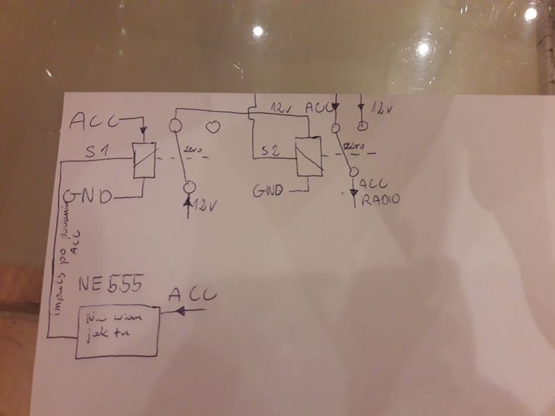 Jak podłączyć radio Joying w Fiat Panda II - zewnętrzny przełącznik