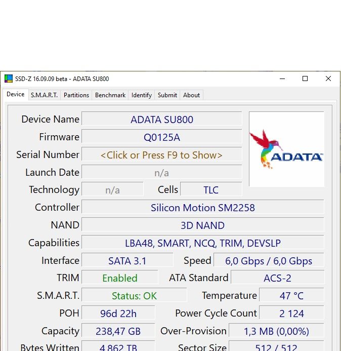 SSD SU800 W urządzeniu \Device\Harddisk2\DR2 wystąpił zły blok i
