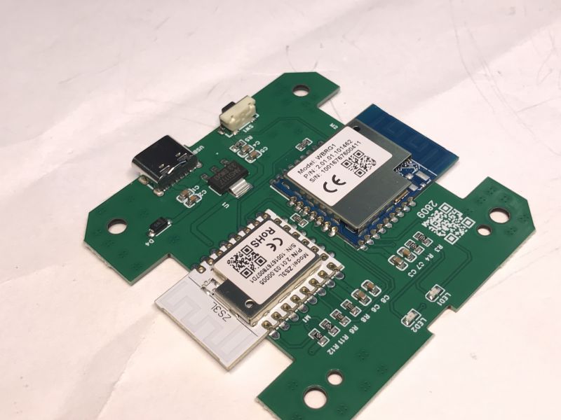 WBRG1 circuit board with visible components and USB port.