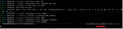 Screenshot of a terminal showing a flashing procedure with a progress bar and data transfer details.