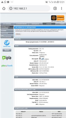 DWR-116 od Plusa - zrywanie połączenia co kilka godzin, sygnał -81dBm