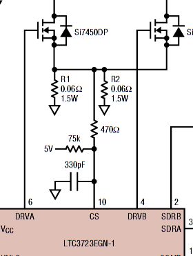 Current sensing - wykrywanie pradu mosfetow. Problem