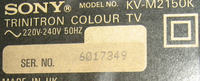 SONY KV M2150K - brak kolorów / brak obrazu SONY KV M2150K - brak kolorów / brak obrazu