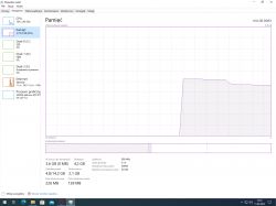 Zrzut ekranu Menedżera zadań systemu Windows z wykresem użycia pamięci.
