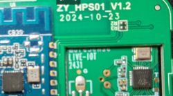 Close-up of a PCB with a CB3S module and the marking ZY_HPS01_V1.2 dated 2024-10-23.