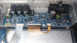 Internal view of the MP5 7018B car player's motherboard.