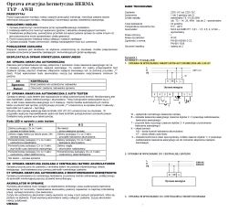 Zrzut instrukcji oprawy awaryjnej HERMA z tabelą LED i schematami podłączeń