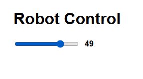 Robot Control Interface Robot control interface with slider and value 49