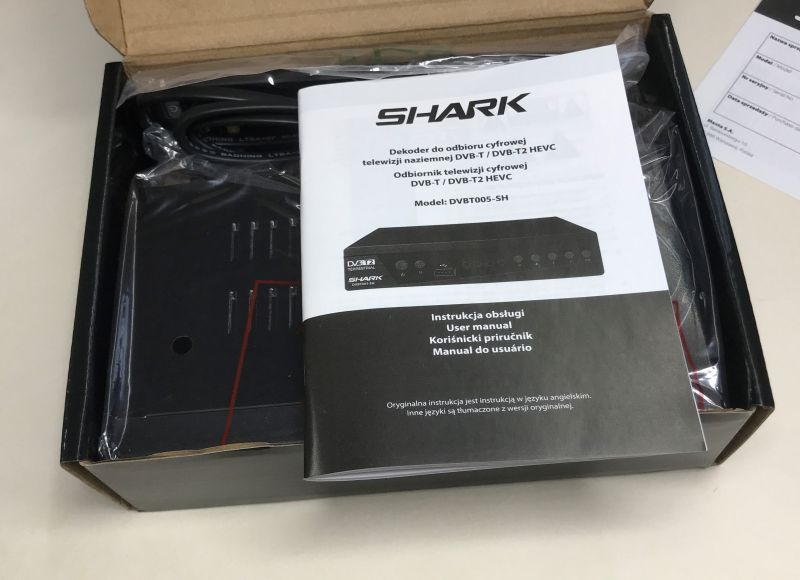 Interior and flash analysis of the DVBT-T2/HEVC decoder DVBT005-SH Shark