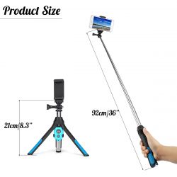 Statyw/selfie stick pod smartfon z wyzwalaczem Bluetooth (YC1089, AB Shutter3) Statyw/selfie stick pod smartfon z wyzwalaczem Bluetooth (YC1089, AB Shutter3)
