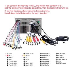 Toyota Prius NHW20R - Rozpiska pinów radia 86120-47230 Pioneer Typ C