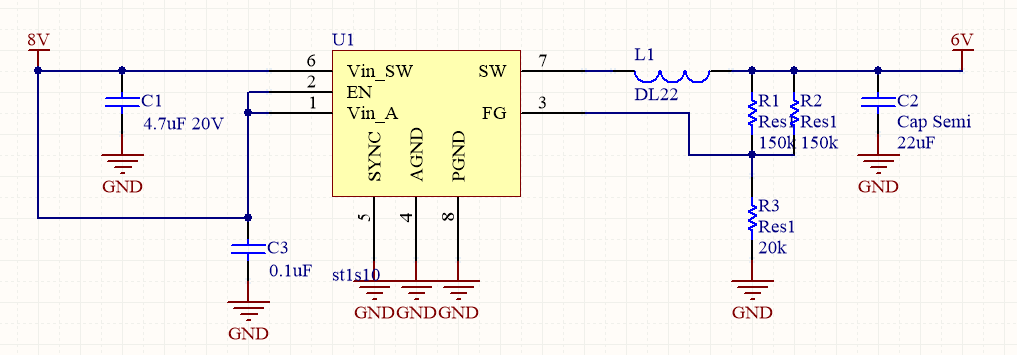 Czy przetwornica ST1S10 powinna się grzać przy 1.5A i spadku napięcia 2V?