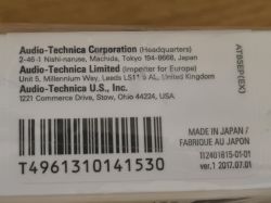 Etykieta wkładki Audio-Technica AT85EP z informacjami o produkcie i kodem kreskowym.