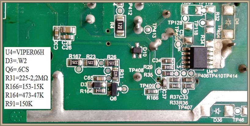 Pralka Candy CST GP370D-S - uszkodzone elementy na plycie programatora.