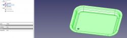 Model 3D tacki z otworem w programie CAD