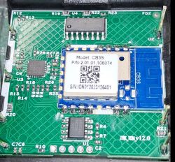 Printed circuit board with mounted CB3S module and integrated circuits.