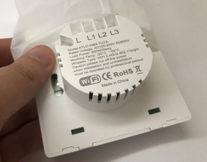 Clicking light switch with Wi-Fi without neutral wire - firmware change - ATLO-WB3-Tuya