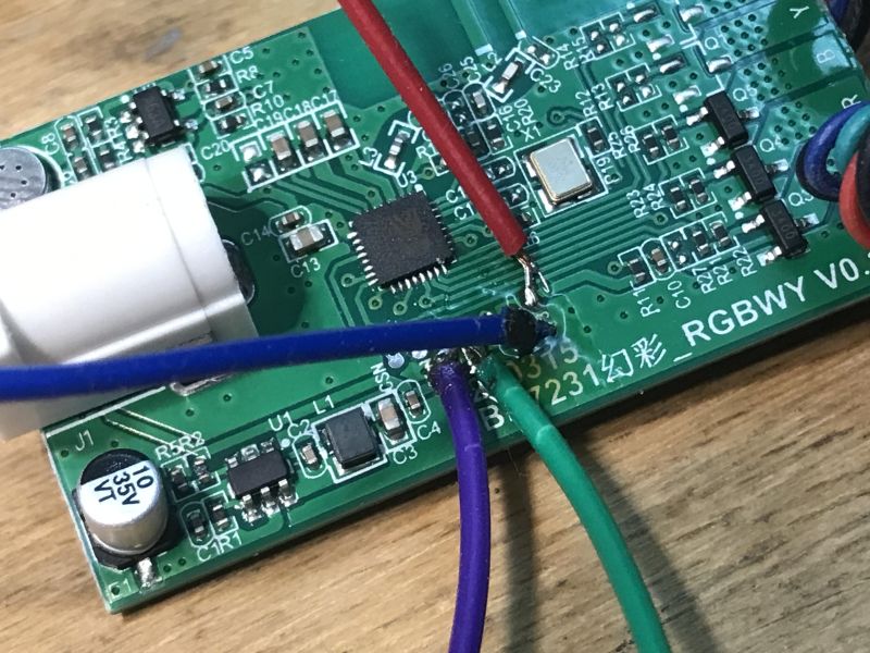 Software change and decoding of remote control codes from the Wi-Fi LED bar controller OP-WF-A3