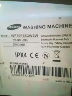 Pralka Samsung WF70F5E3W2W- - Wystrzelony stabilizator