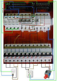 Detached House Electrical Installation: TN-CS System, Main Switch, RCCB 40A 30mA, Fuses B10/B16