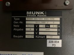 Prostownik galwaniczny MUNK D400 6/300 - szukam schematu