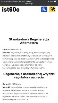 Czy warto regenerować alternator Valeo IST60C034? Koszt vs nowy.