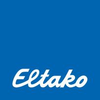 White “Eltako” logo on a blue background