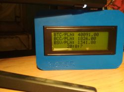 Course display on WeMos WiFi D1 R2 ESP8266 and LCD 2004 4*20 I2C Yellow HD44780