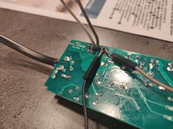 Garage Door Controller Board with Wires Garage door controller board with soldered wires.