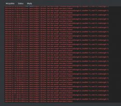 Screenshot of system errors for Satel Integra 128 Plus.