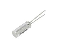 Temperature sensor with two metal leads.