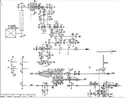 Schemat mechanizmu tokarki z oznaczeniami elementów.